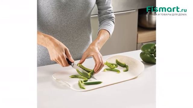 Покупки для кухни | Ножи: обзор Доска разделочная Joseph Joseph Chop & Drain 60140 | fismart.ru смотреть онлайн