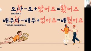 았어요/었어요 прошедшее время глагола в корейском языке