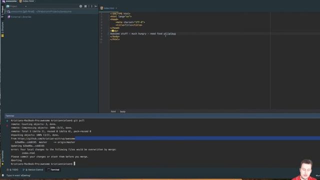 Git Intro | S01E12 | git reset hard (merge conflict) смотреть онлайн