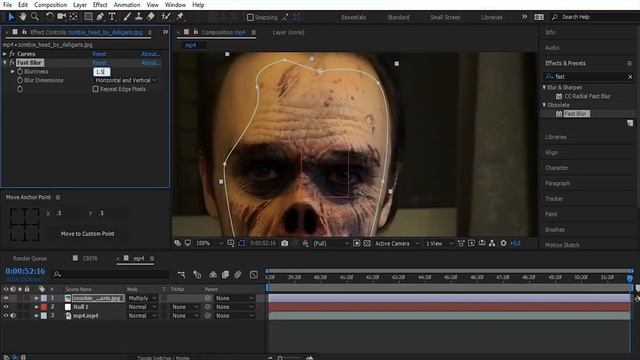 Как сделать ЗОМБИ в Adobe After Effects. Спецэффекты в видео. Трекинг в Mocha