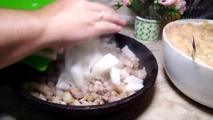 Картофельная бабка С САЛОМ.#рецепт #бабка #короткоивкусно #ужин