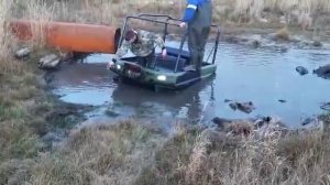 Преодолеваем водное припятсствие на вездеходе Пелец Круизер