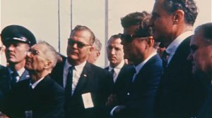 John F Kennedy Tours NASA's Launch Operations Center with Wernher von Braun