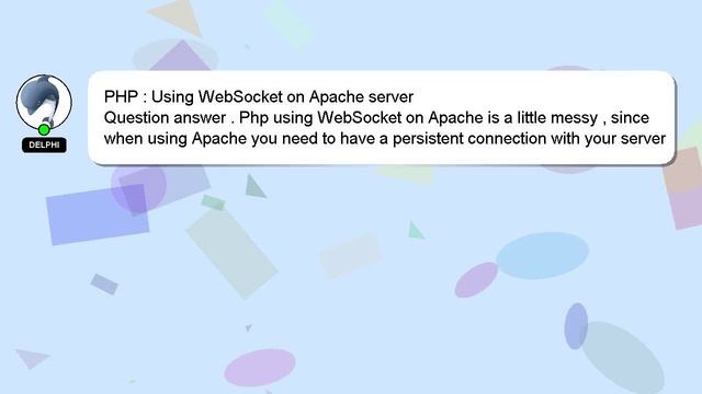 PHP : Using WebSocket on Apache server – смотреть онлайн видео от JS ...