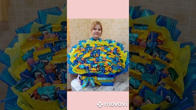 Огромный букет из шоколадок