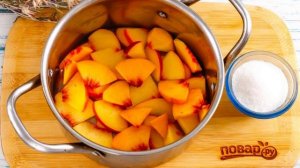 Компот из персиков и яблок на зиму