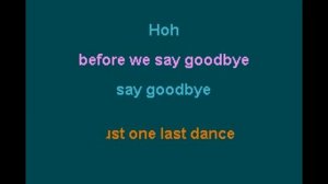 just one last dance -Sarah Conner Feat. Natural- Karaoke
