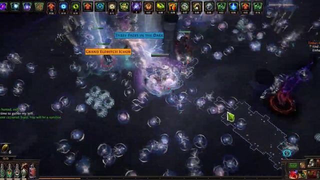 Path of Exile 3.20, Self Chill Spark, full run juice map, HH teste! смотреть онлайн