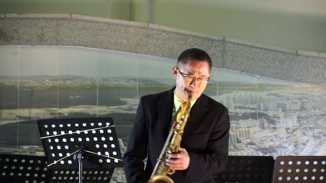 신현길-동백 아가씨 (신현길 색소폰 스튜디오 가을 음악회) 울산 삼호교 상설 야외무대