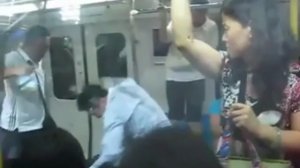 Драка в китайском метро