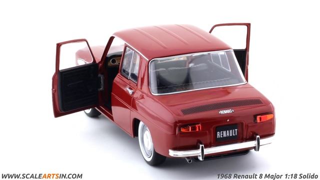 1968 Renault 8 Major red 1:18 Solido diecast Scale Model collectible смотреть онлайн