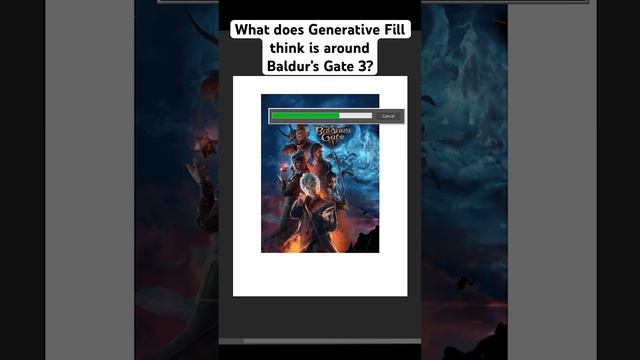 Photoshop Ai completes: Baldur's Gate 3 Cover Art [Generative Fill] #generativeai