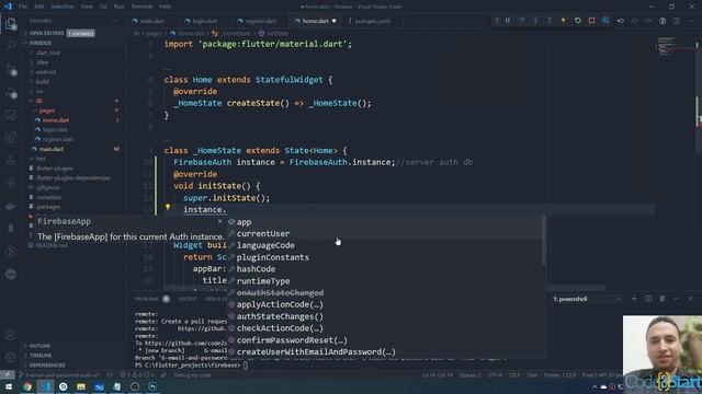07-Firebase Email and password Authentication Initializing FlutterFire