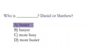 Quiz - Comparative and superlative adjectives