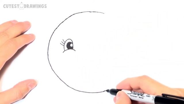 How to draw a The Moon Step by Step | The Moon Drawing Lesson смотреть онлайн