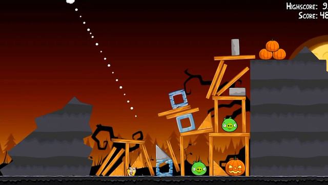 Angry Birds Seasons 1.4.0 Trick-or-Treat Three Stars Level 2-14 смотреть онлайн