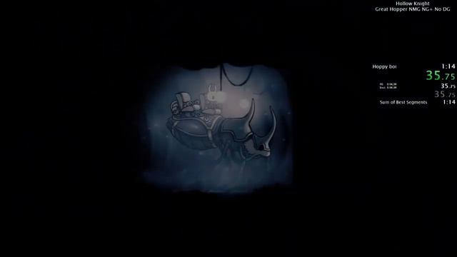 Hollow Knight Speedrun - Great Hopper NG+ Warpless - 1:09.58 (Loadless) смотреть онлайн