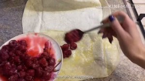 МАЛИНОВЫЙ ШТРУДЕЛЬ/Лёгкие рецепты ?