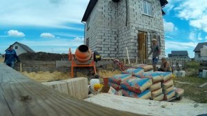 Свайно ростверковый фундамент пристройки гаража и тамбура Часть 3 - заливка