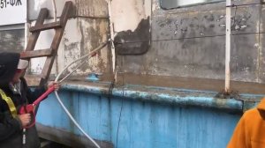 Гидропескоструй. Работа по катеру.