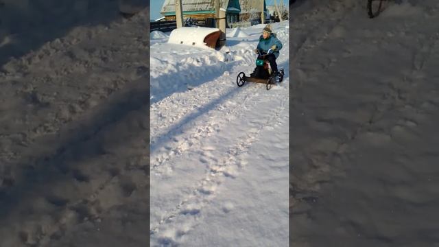 Самодельный детский квадроцикл с двигателем от дружбы. смотреть онлайн