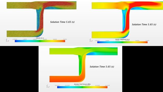 Моделирование движение воздуха в тройнике сети воздуховодов смотреть онлайн