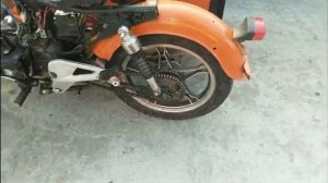 мопед из хлама с коляской с металоприёмки