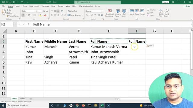 Excel Tutorial #28 - How to use Concatenate in Excel - CONCAT in Excel