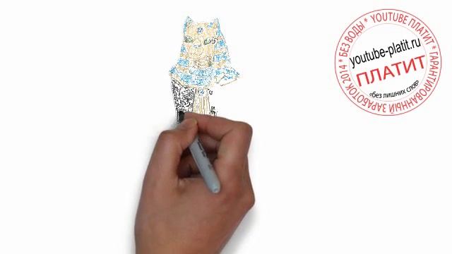 Как нбыстро и красиво нарисовать женщину кошку простым карандашом за 24 секунды