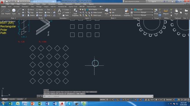 Rectangular Array / Array Commands of AutoCAD смотреть онлайн