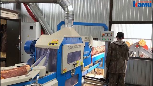 Бревнопильный станок Walter TD 350 KBA | Распиловка круглого леса на двухкантный брус