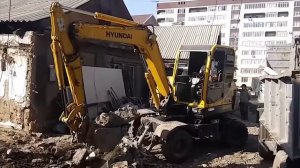 Колесный экскаватор Hyundai R55W-7