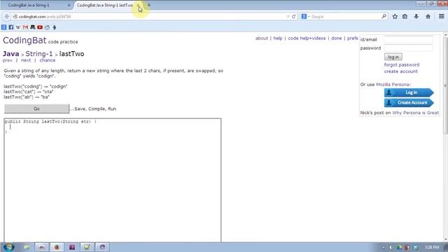 Let's play Coding Bat! Java String - 1 смотреть онлайн