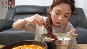 리얼먹방:) 얼큰순두부찌개 & 계란밥★운동후 단백질보충ㅣSundubu-jjigae (Soft Tofu Soup)ㅣREAL SOUNDㅣASMR MUKBANGㅣEATING SHOWㅣ