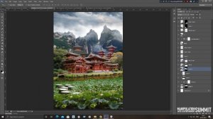 Mysterious matte painting landscape Photoshop Tutorial