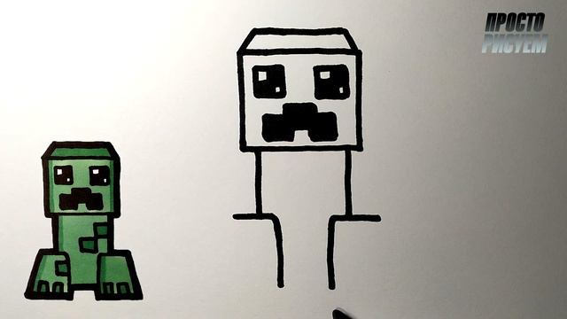 Как нарисовать КРИПЕРА ИЗ МАЙНКРАФТ, Рисунки для детей и начинающих