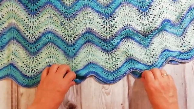 Готовая работа. Платье "Морская волна" из Ализе дива батик. смотреть онлайн