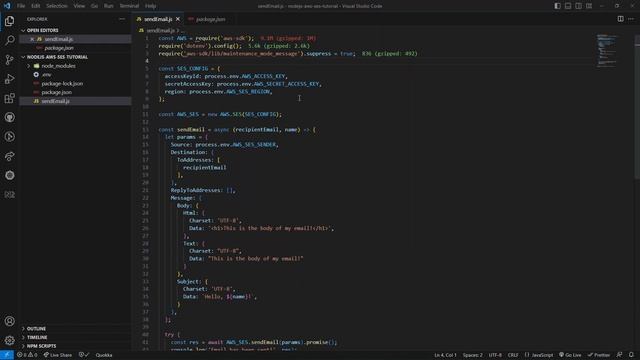 Complete Guide: Sending Emails in Node.js with Amazon SES and Gmail | Step-by-Step Tutorial