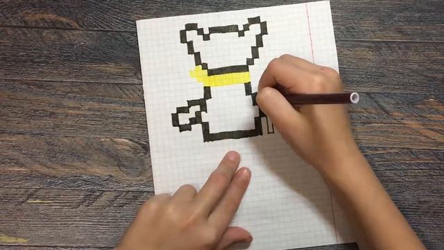 Рисование по клеточкам #3. Медвежонок с леденцом Вear-Lollipop смотреть онлайн