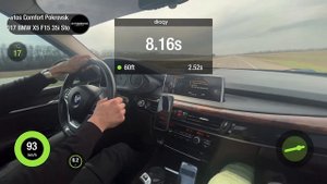 0-100 км/ч 402м BMW X5 F15 35i Stok