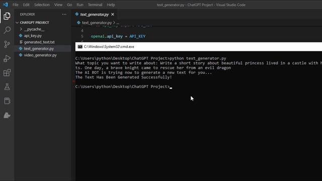 I Made AI Text Video Generator Using ChatGPT & Python 2 EASY STEPS!