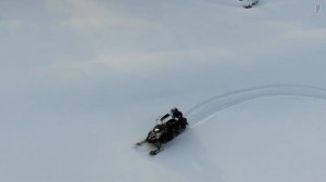 На снегоходе Тикси 250 по Каме - съемки с коптера