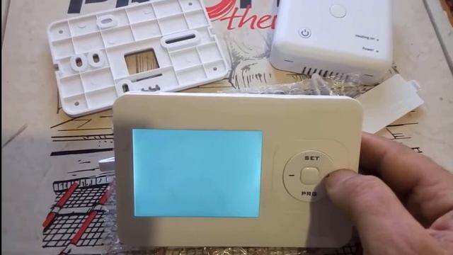 Настройка времени и дня недели беспроводного термостата  для котлов Ecoset AC8048RF смотреть онлайн