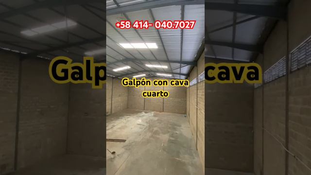 Galpón con cava cuarto. 1200 m2 en alquiler. #galponconcava #alquilerdegalpon #negocios