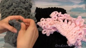 Снуд шарф из Пуффи Ализе. Вязание без спиц Puffy Alize Вязание для начинающих Как вязать Пуфи Алисе