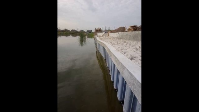 Укрепление берега бетоном/Шпунт ПВХ/Bereglux/Берегоукрепление