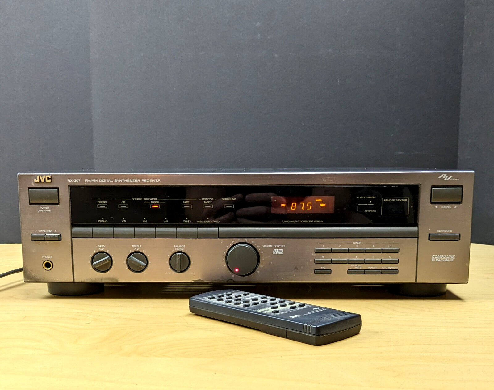 Стереоприемник Jvc Rx-307Tn с комплектом дистанционного управления-Малайзия-1991-год