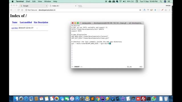 laravel project deploy on server using GIT смотреть онлайн