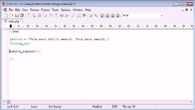 Beginner PHP Tutorial  50 - String Functions Replacing Part of a String