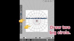 How to curve text with ibispaintx. 1 minute tutorial of text curving